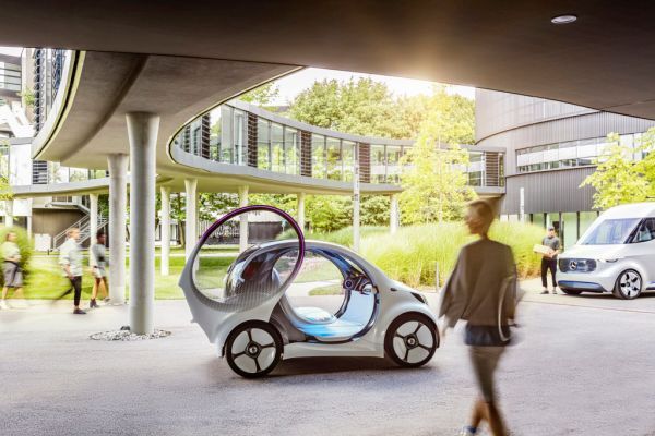 Das autonome Konzeptfahrzeug smart vision EQ fortwo: So sieht das Carsharing der Zukunft aus.  (Daimler)