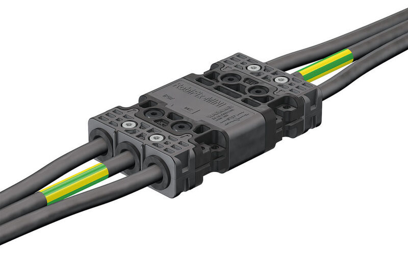 Das Bild zeigt den Steckverbinder Robifix-Mini für Schweiß- und Leichtbauanwendungen. (Bild: Multi-Contact)