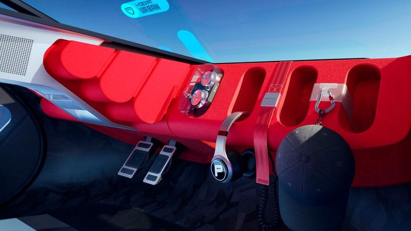 Der Innenraum soll sich durch nachhaltige Materialien, wenige Bauteile und variable Gestaltung auszeichnen. (Bild: Peugeot)