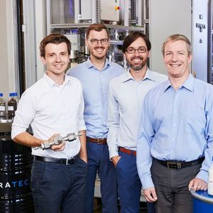 Das Gründer-Team eines der besten Start-ups Deutschlands: Philipp Engelkamp, Tim Böltken, Paolo Piermartini und Peter Pfeifer (v.l.n.r) von Ineratec.
