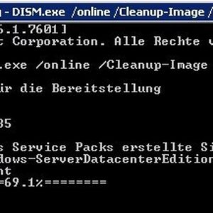 Abbildung 1: Entfernen der Sicherungsdateien für das SP1 von Windows Server 2008 R2 und Windows 7