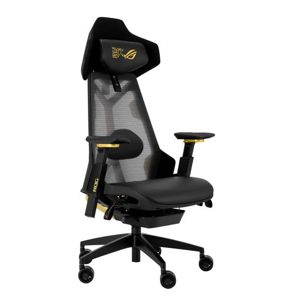 Für lange Gaming- oder Arbeitssitzungen gibt es den ergonomischen Gaming-Stuhl ROG Destrier Edition 20. (Bild: Asus)
