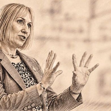 Pionierin der Computertechnik: Illustration von Sophie Wilson. Sie war maßgeblich an der Entwicklung des BBC Micro und der Arm-Prozessorarchitektur beteiligt. (Bild: Dall-E / KI-generiert)