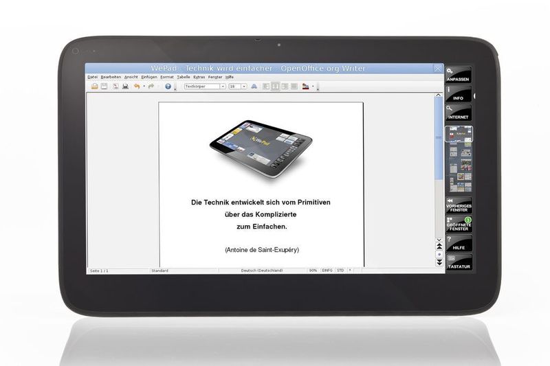 Office-Software ist für den Tablet-PC ebenfalls kein Problem. (Archiv: Vogel Business Media)