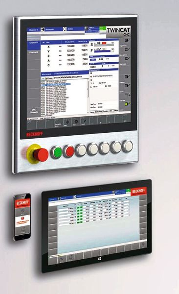 Le pilotage via HMI est possible sur une grande variété d'écrans de consoles ou de smart devices. (Source : Beckhoff)