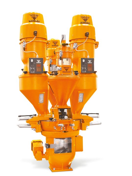 Präzise dosiert: Graviko wiegt, kontrolliert und korrigiert Materialkomponenten vollautomatisch.(Bild:  Werner Koch Maschinentechnik)