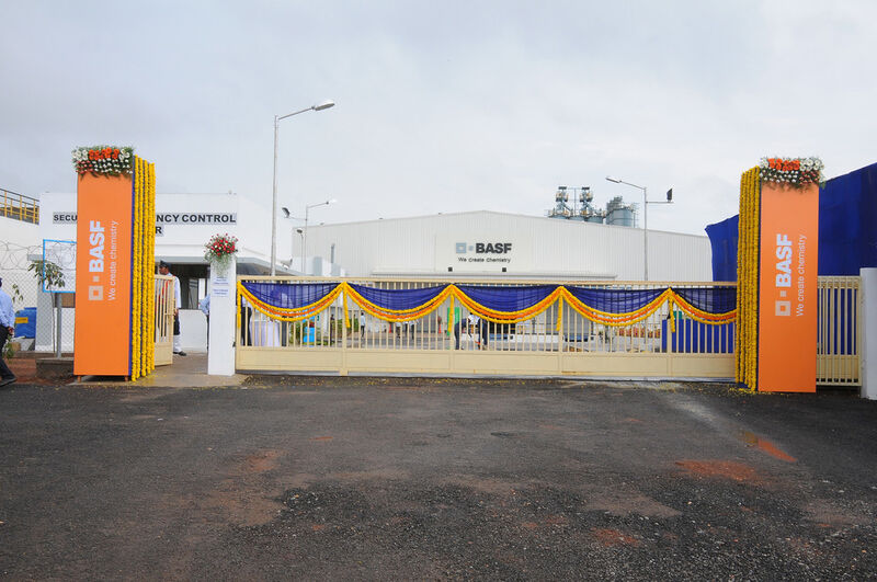 Die BASF beginnt in Nellore, Indien, mit der Produktion von Baucjhemikalien und Betonzusatzmitteln. (Bild: BASF)