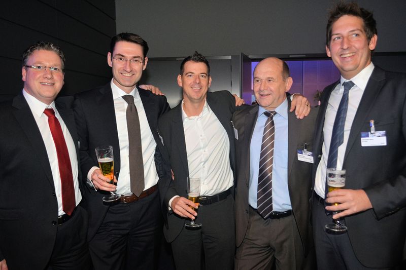 V.l.n.r. Stefan Schneider (Softline), Joachim Braune, Michael Görner (beide Tech Data Azlan), Thomas Riedl (Softline) und Christoph Heinz (Azlan) (IT-BUSINESS / Michael Hase)