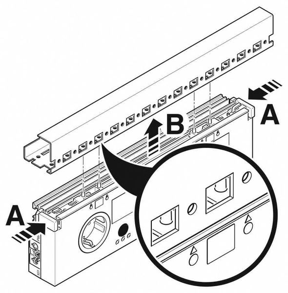 Werkzeuglose Montage der PLD-Schaltschrankleuchte mit integriertem Rasthakensystem. (Bild: Phoenix Contact)