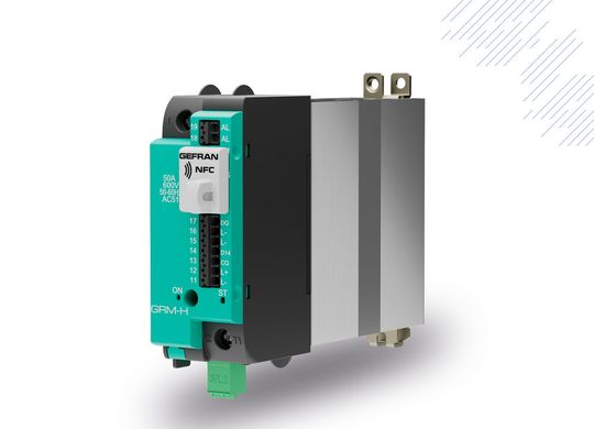 Der konfigurierbare Miniaturleistungssteller GRM-H mit IO-Link ist ein vollständig ausgestatteter einphasiger Leistungssteller für die Regelung Ohm’scher Widerstände.(Bild:  GEFRAN)