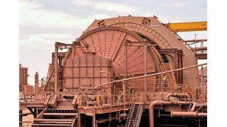 1 Vor Ort:  Siemens Ringmotor zur Gesteinszerkleinerung mit Widerstandsthermometern zur thermischen Motorenüberwachnung. (Archiv: Vogel Business Media)