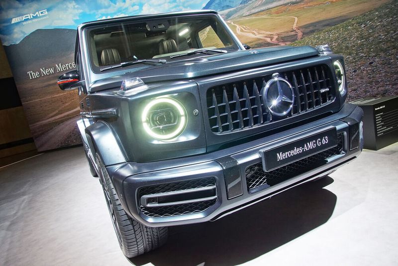 Mächtig Power steckt im Mercedes-AMG G 63, der 430 kW/585 PS und 850 Newtonmeter Drehmoment zur Verfügung stellt. (SP-X/Matthias Knödler)