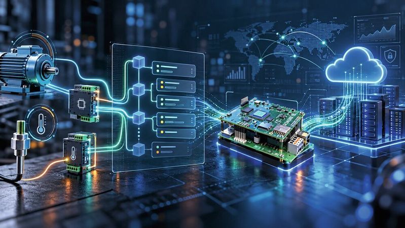 Vom Sensor bis zum Server: LwM2M strukturiert Geräte- und Sensordaten über ein einheitliches Object-/Resource-Modell und ermöglicht so die standardisierte Kommunikation zwischen Embedded-Client und Cloud-Infrastruktur.(Bild:  Dall-E / KI-generiert)