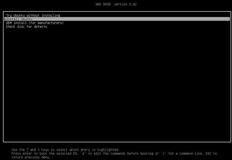 Nach dem Booten mit der Installations-DVD von Ubuntu wird der Assistent über „Install Ubuntu“ gestartet. (Joos / Ubuntu)