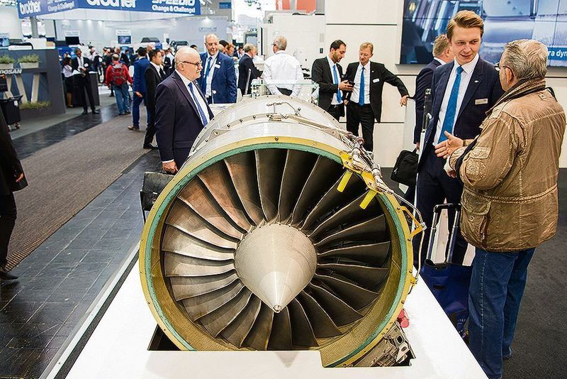 MTU hat GF eine PW300 als Leihgabe zur Verfügung gestellt. Das Zweiwellen-Zweistromtriebwerk steht in Halle 27, Stand B24. (Roman Pawlowski)