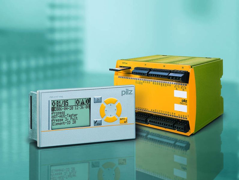 In Sachen Diagnose  sind PNOZmulti und das Diagnosesystem PMImicro diag ein eingespieltes Team. In Verbindung mit dem Diagnosekonzept PVIS sorgen Klartextmeldungen für den schnellen Wiederanlauf der Produktion. (Archiv: Vogel Business Media)