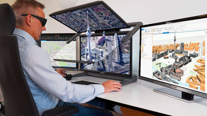 Die Software Arc GIS Pro von Esri ermöglicht die effiziente Darstellung und Bearbeitung von GIS, BIM, Lidar und fotogrammetrischen Geodaten in einer vollständig integrierten 3D-Stereo Arbeitsumgebung. (Bild: Schneider Digital)
