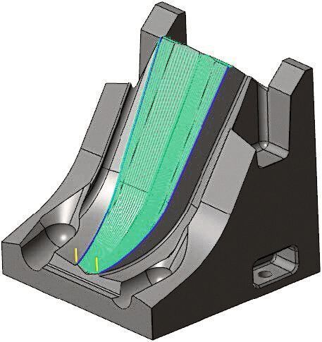 3D-HSC-Werkzeugweg „Blenden“ (Msatercam)