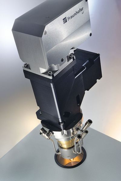 Das neue System zum Vermessen des Pulvergasstrahls. (Fraunhofer-ILT)