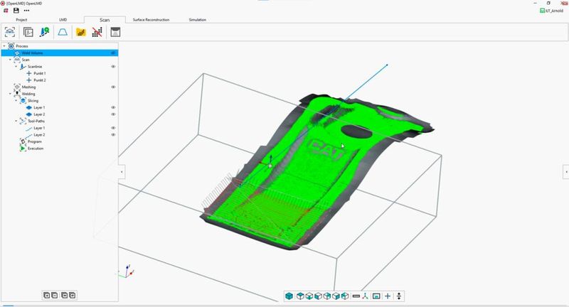 The AI-driven LMD process simplifies the operator's role in the coating of heavily loaded tools. (Source: Fraunhofer ILT)