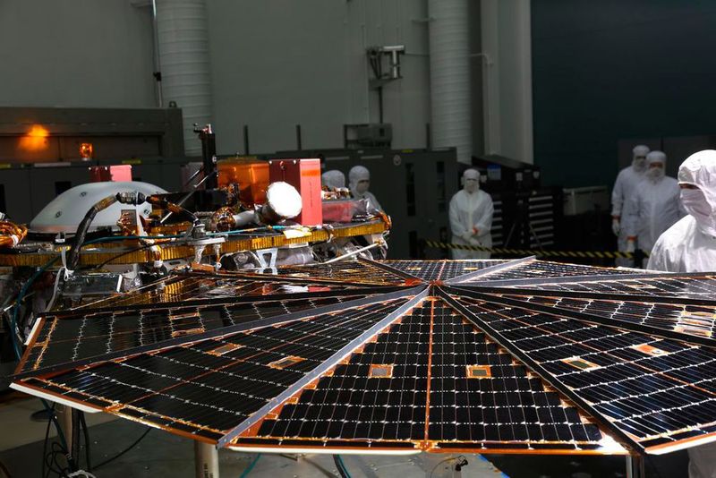 Das Solar Panel des InSight Lander. (Bild: NASA)