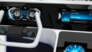 Mit der Software des deutschen Unternehmens Open Synergie will Panasonic in nächste Cockpit-Generationen Multimedia- und Fahrerassistenzfunktionen integrieren. (Panasonic)