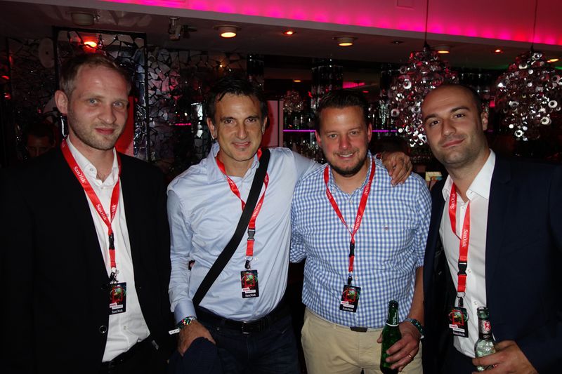 (v. l.) Michael Pittner, Get-it-Quick, Mauro Valloncini, DSD, Marcus Gornowicz, SanDisk und Dejan Atanasov, DSD (Bild: IT-BUSINESS)