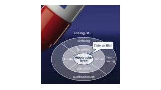 Die Marke Edding überzeugt ausdrucksstark mit ihrem Markenwert "Tinte im Blut". (Bild: Edding/Karsten Kilian)