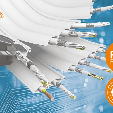 Auf der SPS 2026 stellt igus unter anderem seine neue reinraumtaugliche CFClean.EVO-Leitungsserie vor. (Bild: igus)