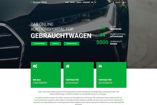 Seit April 2019 ist die B2B-Auktionsplattform Fahrzeugpool 24 online.(Bild:  Fahrzeugpool 24)