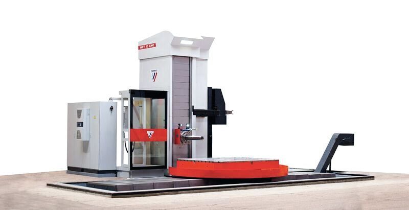 A WFT 13R CNC boring mill from Fermat Machine Tool is said to combine power and absorb high axial forces. (Fermat)