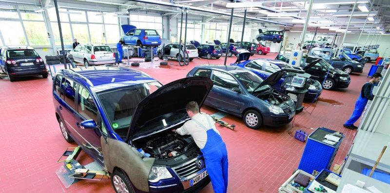 Gerade komplett neu errichtet: die Werkstatt des Volkswagen-Zentrums Autohaus Wolfsburg (Archiv: Vogel Business Media)