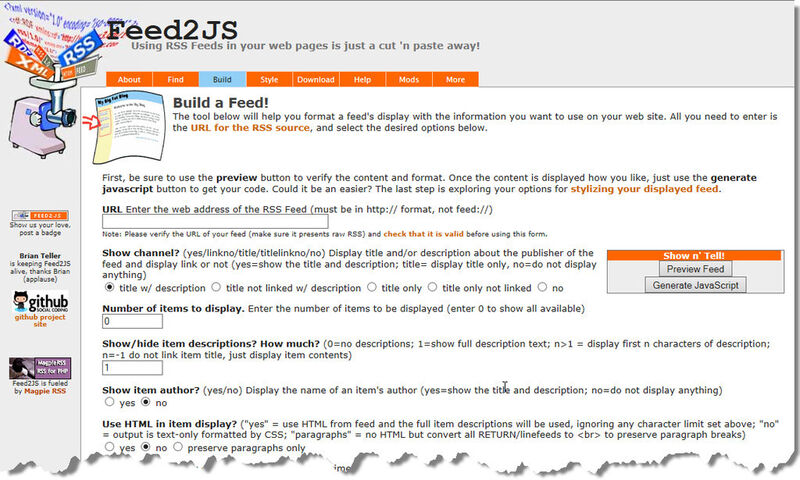 Eine schnelle Umsetzung, um z.B. den RSS-Feed von Security-Insider.de auf der eigenen Webseite darzustellen bietet Feed2JS (Feeds To JavaScript: http://feed2js.org/). (VBM)