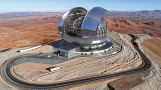 Das Extremely Large Telescope (ELT) wird auf dem Gipfel des Cerro Armazones stehen, etwa 3.046 m hoch in der chilenischen Atacama-Wüste. Wälzlager von HQW Precision kommen im Teleskop zum Einsatz. (ESO)