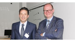 Die Vorstände der Herweck AG Jörg Herweck (l.) und Dieter Philippi. (IT-BUSINESS/Heidi Schuster)