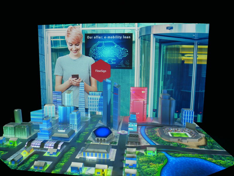 Das 3D-Smart-City-Modell zeigte die Anwendung der FlowSign-App (jm)