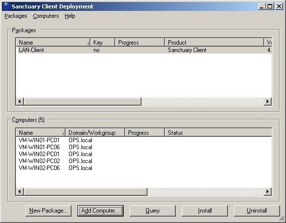 Minimalistisch aber völlig ausreichend: das Client-Deployment-Werkzeug von Securewave. (Archiv: Vogel Business Media)