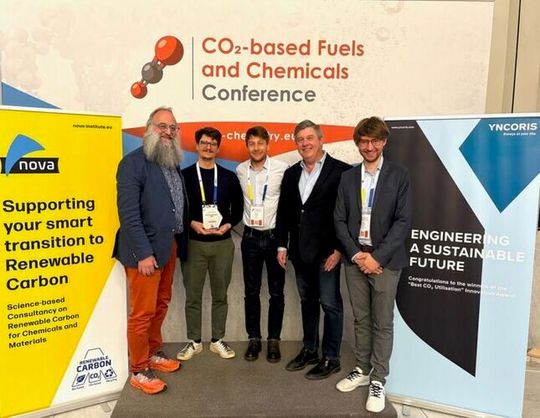 This year’s winners – Rapco2 (Italy), Aerleum (France), and Ocochem (USA) – were chosen by a live audience vote from six nominated innovations. (Source:  ©nova-Institute)