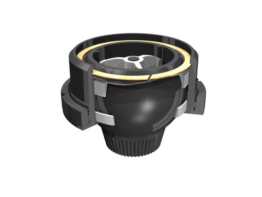 (Der ein- oder mehrfach gewundene, spiralförmige und mit einer axialen Wellenform ausgestattete Wavering kann zusätzlich zu seiner Sicherungsfunktion auch bidirektionale Vorspannkräfte bereitstellen bzw. erzeugen. Bild: TFC)