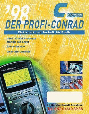 1998: Conrad widmet sich verstärkt dem B2B-Markt und startet mit einem Katalog speziell für diese Zielgruppe. (Conrad)