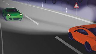 Die neue Klasse intelligenter adaptiver Scheinwerfer kann dank tausender einzeln ansteuerbarer Lichtpunkte gezielt andere Verkehrsteilnehmer vor Blendung schützen – während die weitere Umgebung optimal ausgeleuchtet bleibt. (Osram Licht AG)