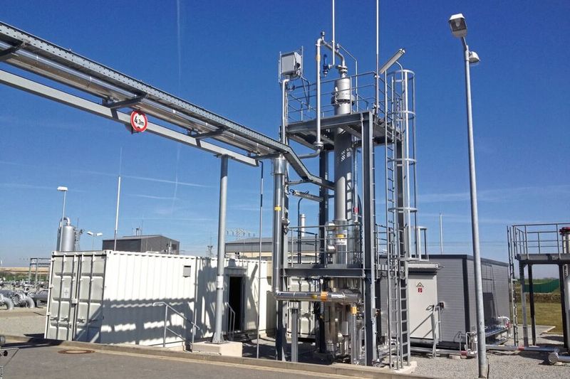 Pilotanlage beim Partner in Staßfurt zur Gastrocknung mit keramischen Membranen(Bild:  Fraunhofer IKTS)