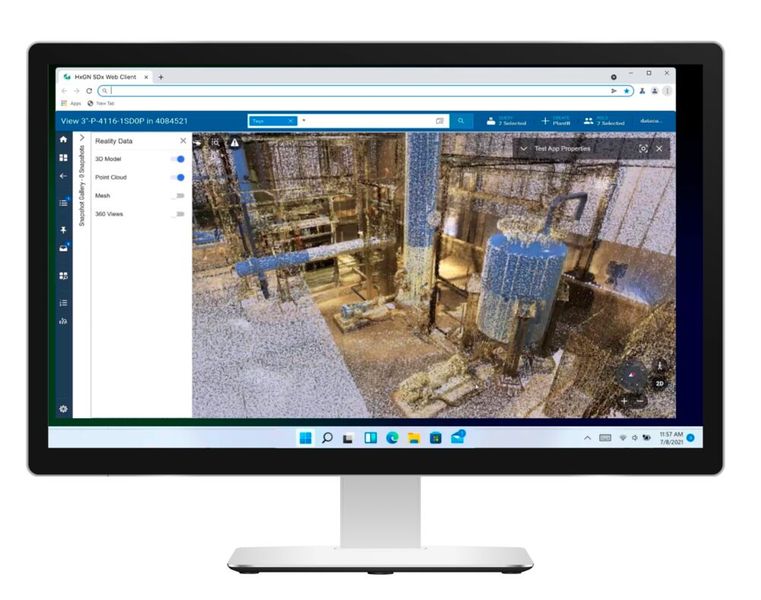 Reality capture technologies such as high-resolution 3D laser scans or photogrammetry models document the actually installed facility. (Image:Hexagon)
