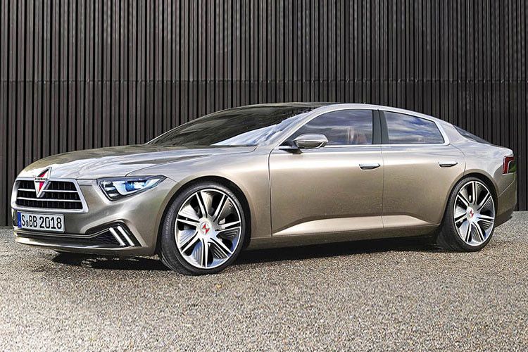 So sieht nach den Vorstellungen der Graphiker von „Auto Bild“ der Prototyp der neuen Borgward-Oberklasselimousine aus. (Foto: obs/Auto Bild/RadovanVaricak)