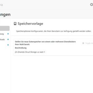In den Einstellungen lassen sich auch die Datenspeicher zur Sicherung anbinden.(Bild:  Joos – Zmanda)