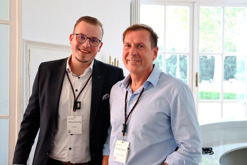 Marius Hornung (TIM AG), Michael Pangritz (ITatScale GmbH) (Bild: TIM AG)
