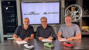 (v.l.n.r.): Luis Carrera, Co-CEO AM Group, Rainer Vogel, Geschäftsführer Kohl Automobile GmbH AC Schnitzer, Patrick Meijer, Co-CEO AM Group
 (Bild: AC Schnitzer)