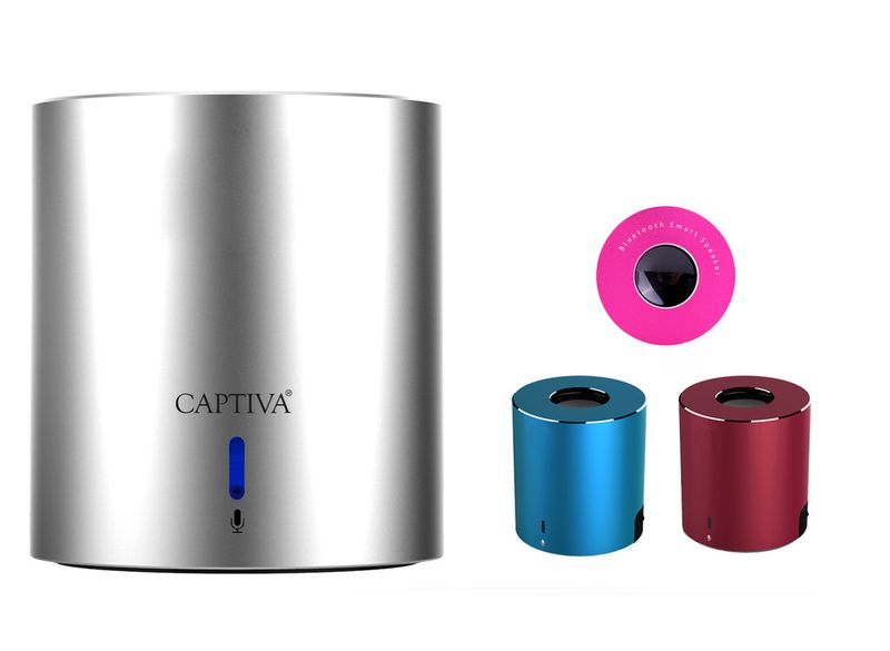 Der Bluetooth-Lautsprecher Bass Topper lässt sich mit dem handlichen Durchmesser von nur 59 Millimeter überall mühelos verstauen. (Bild: Captiva)