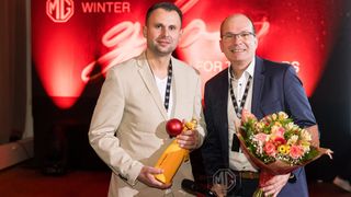 Das Autohaus Dehn wurde als bester MG-Vertriebspartner ausgezeichnet. (Bild: MG/Thomas Roetting)