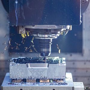 Schruppen der Innenform mit dem Horn-HPC-Fräser.(Bild:  HORN/Sauermann)